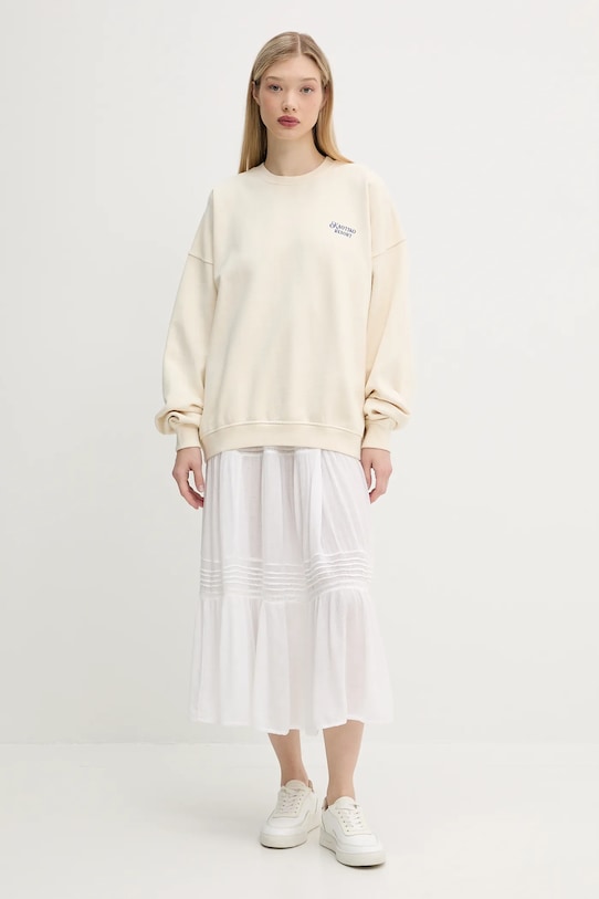 Βαμβακερή μπλούζα Kaotiko AQ005.01.G002 μπεζ