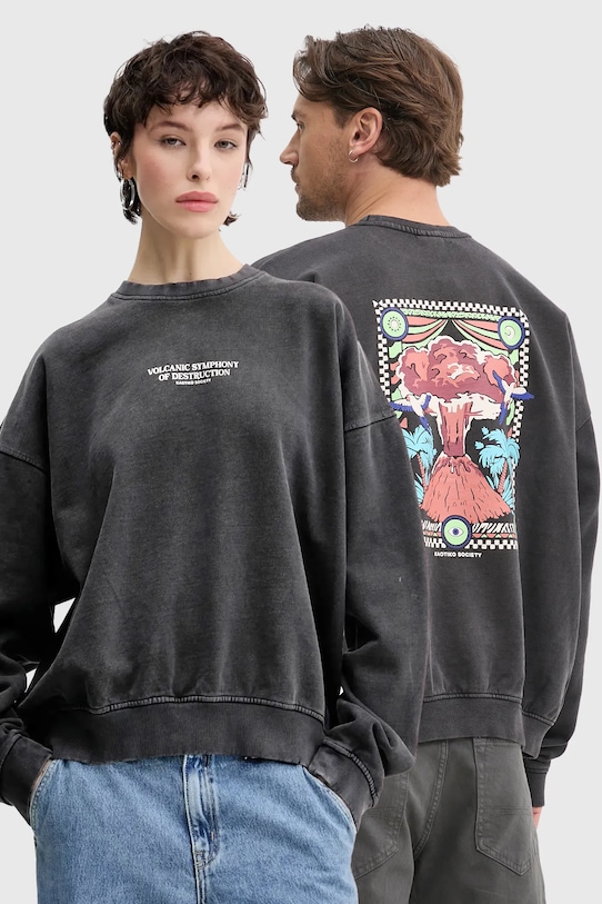 Kaotiko hanorac de bumbac print gri AQ084.01.G002