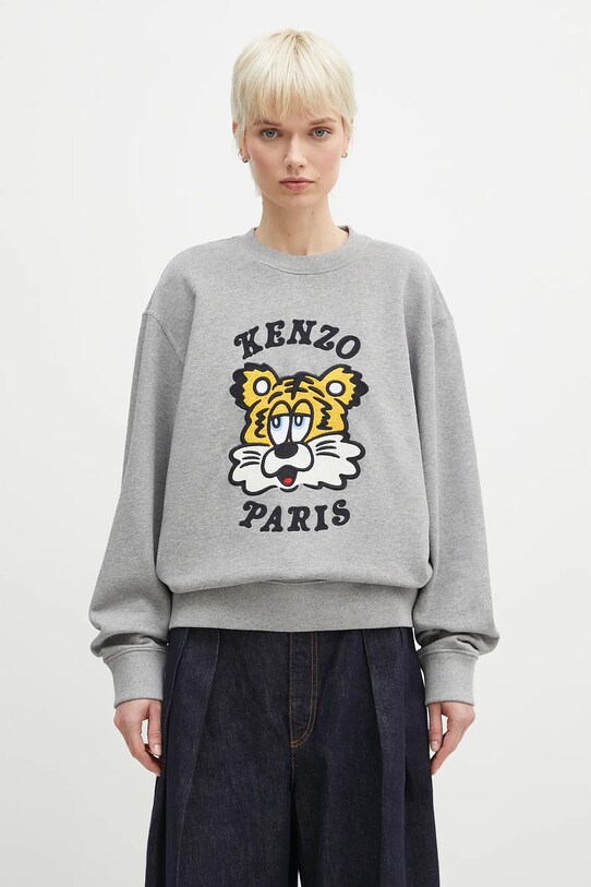 Bavlněná mikina Kenzo x Verdy FF58SW2394MF.94 šedá SS25