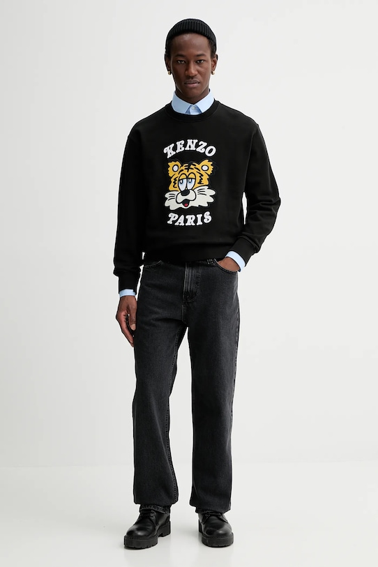 Kenzo hanorac de bumbac x Verdy negru FF58SW2394MF.99J