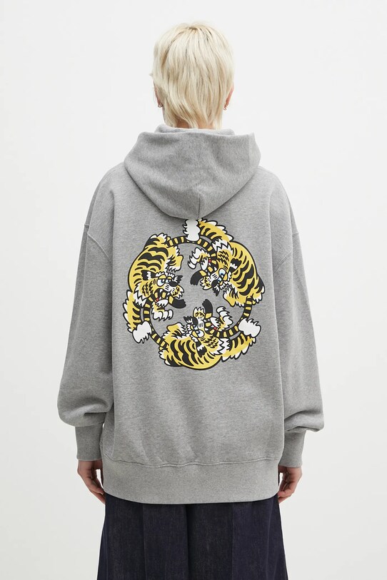 Хлопковая кофта Kenzo x Verdy FF58SW2404MF.94 серый SS25