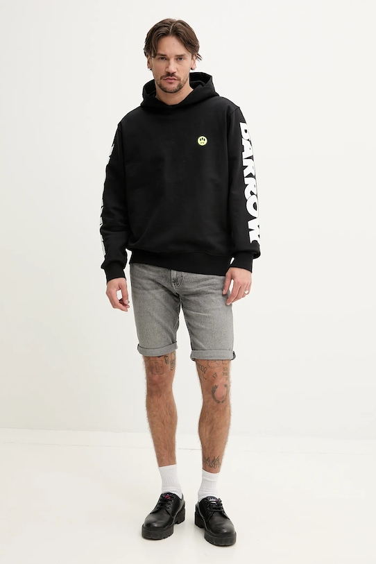 Barrow hanorac de bumbac negru S5BWUAHS086