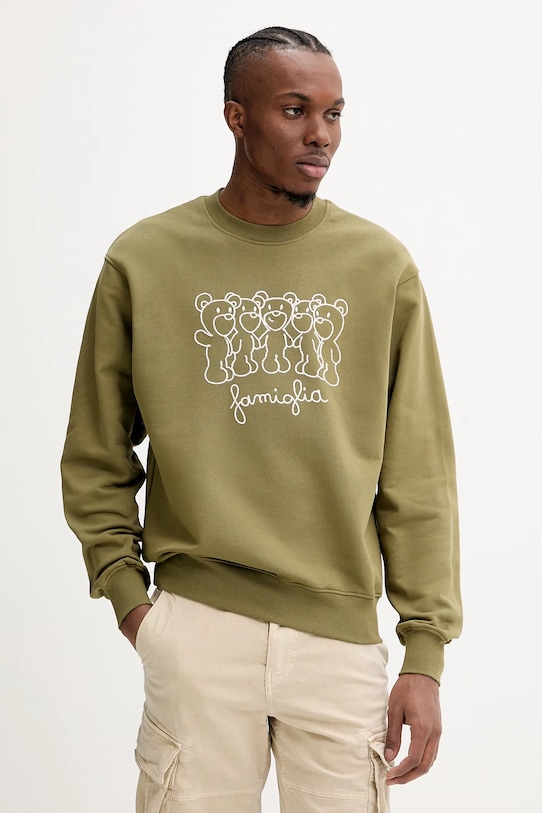 Inbetweeners hanorac de bumbac S5TWUASW030 verde SS25