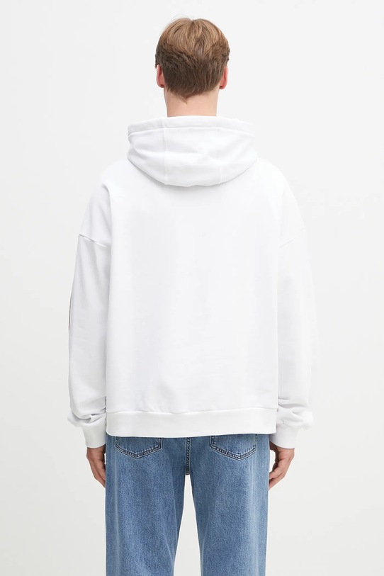 Fiorucci hanorac de bumbac Heart Relaxed Fit U02SPSHO092CJ05RD01 alb