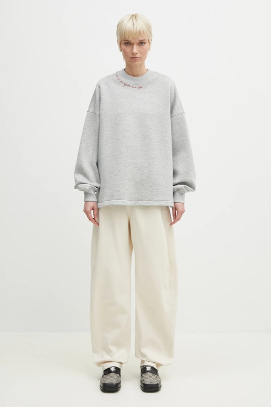 Mikina Fiorucci Neoprene Embroidered Neck Relaxed Fit U02SPSCR188NE01GY01