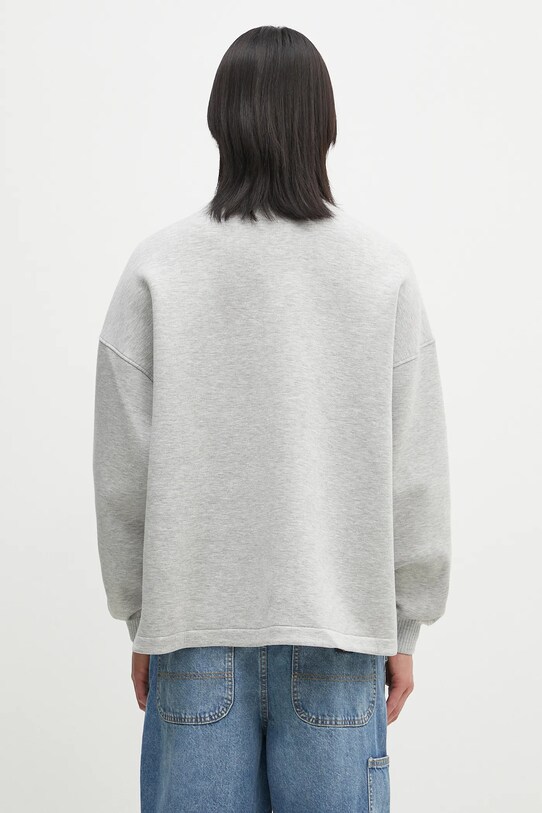 Mikina Fiorucci Neoprene Embroidered Neck Relaxed Fit U02SPSCR188NE01GY01 šedá