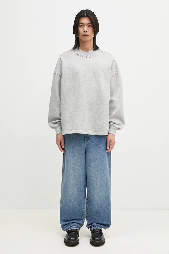 Mikina Fiorucci Neoprene Embroidered Neck Relaxed Fit U02SPSCR188NE01GY01