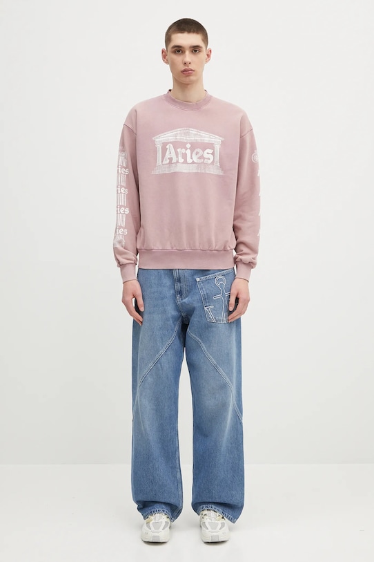 Aries hanorac de bumbac Aged Ancient Column Sweat AR2003303