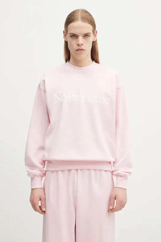 Pamučna dukserica No Problemo No Problemo Sweatshirt print roza NP2000203
