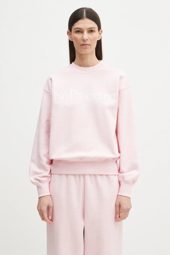 No Problemo bluza bawełniana No Problemo Sweatshirt NP2000203 różowy SS25