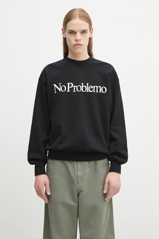 No Problemo bluza bawełniana No Problemo Sweatshirt nadruk czarny NP2000203