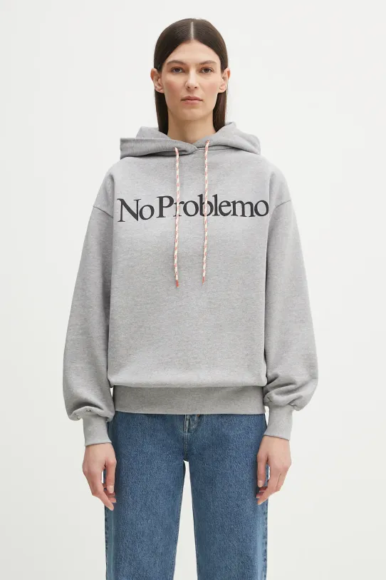 No Problemo felpa in cotone No Problemo Hoodie NP2001203 grigio SS25