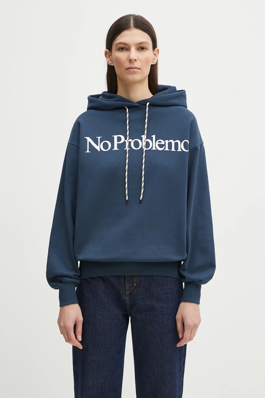 No Problemo bluza bawełniana No Problemo Hoodie NP2001203 granatowy SS25