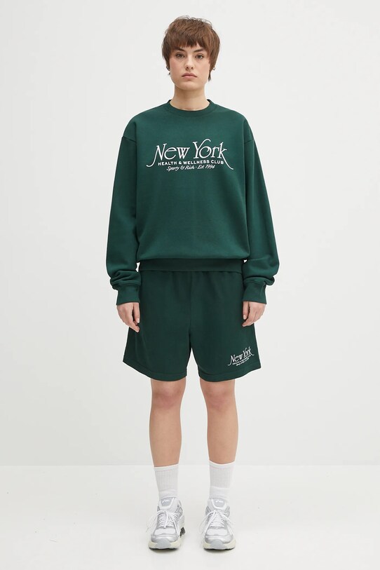 Βαμβακερή μπλούζα Sporty & Rich Ny94 Crewneck ST071606034GR10