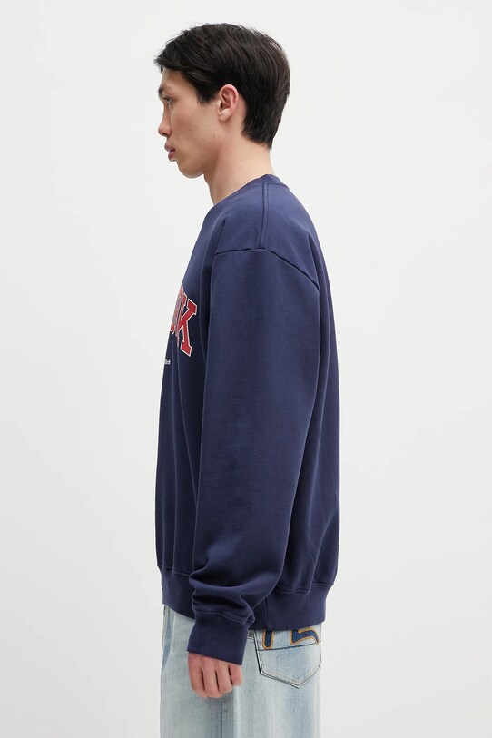 Одежда Хлопковая кофта Sporty & Rich New York Ivy Crewneck ST071606304BL106 тёмно-синий