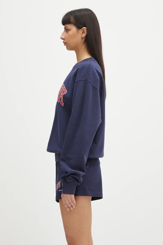 Хлопковая кофта Sporty & Rich New York Ivy Crewneck тёмно-синий ST071606304BL106