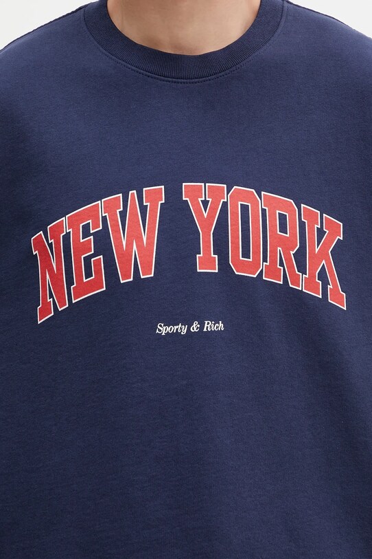 Хлопковая кофта Sporty & Rich New York Ivy Crewneck ST071606304BL106