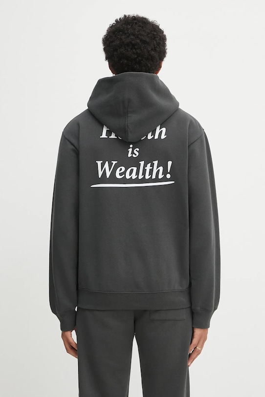 Sporty & Rich bluza Health Is Wealth Soft z kapturem szary ST084625300BA02