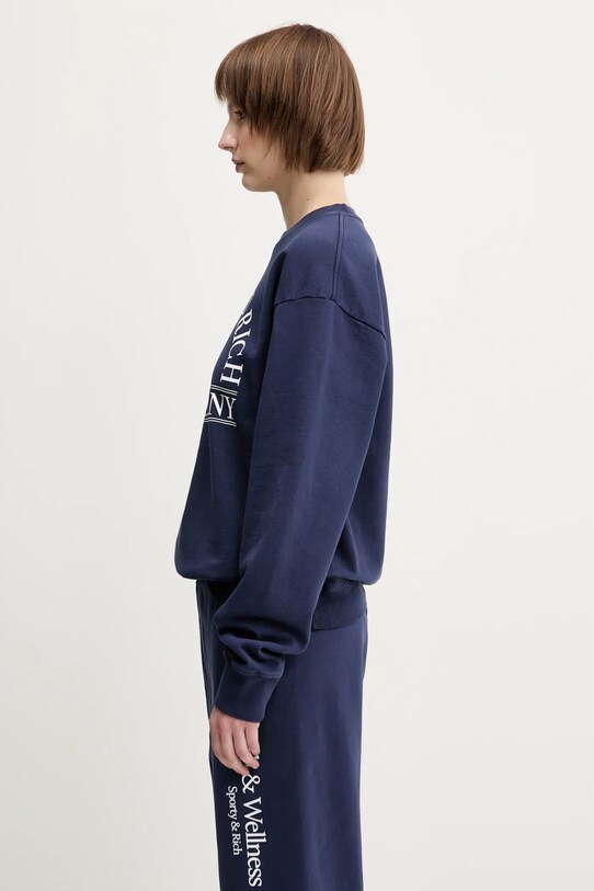 Sporty & Rich felpa in cotone Polo Club blu navy ST071612252BL106