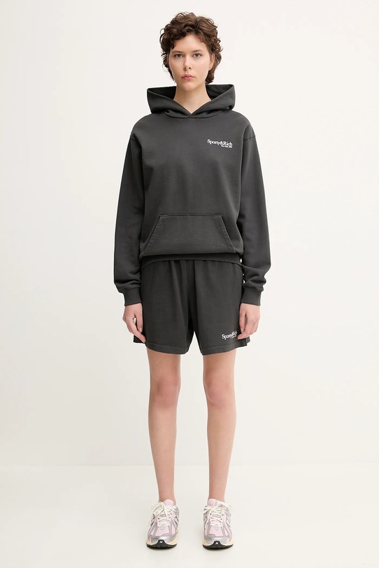 Pamučna dukserica Sporty & Rich Hwcny ST070622016BA02 siva