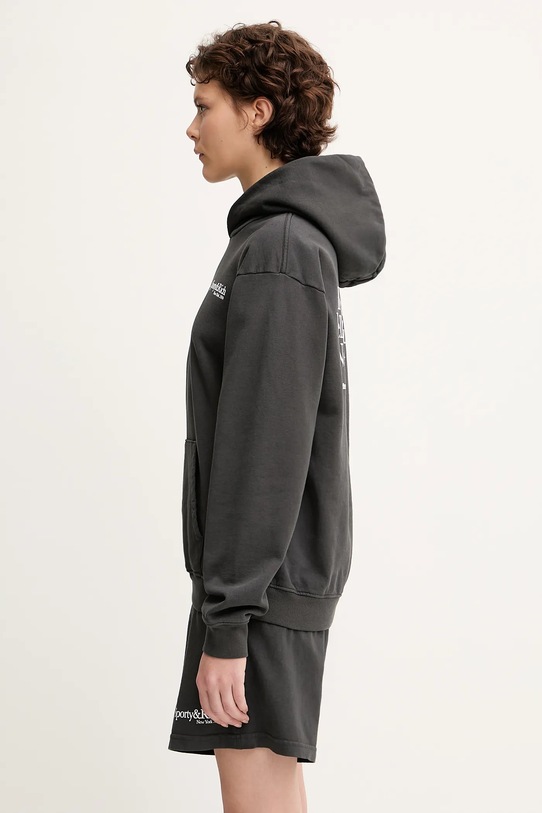 Pamučna dukserica Sporty & Rich Hwcny ST070622016BA02 siva SS25