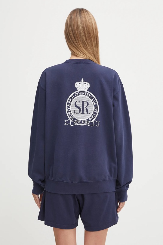 Sporty & Rich bluza bawełniana Royal Club ST071620219BL106 granatowy SS25