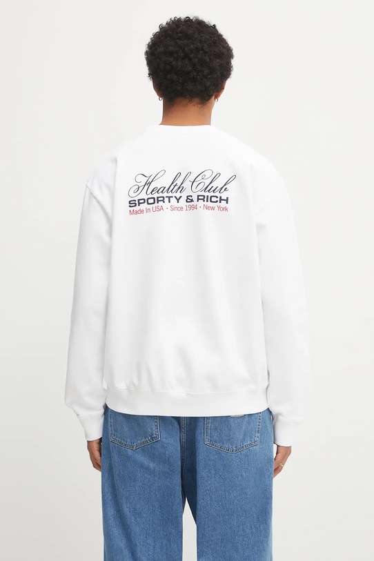 Bavlněná mikina Sporty & Rich Made In Usa potisk bílá ST071602015WH01