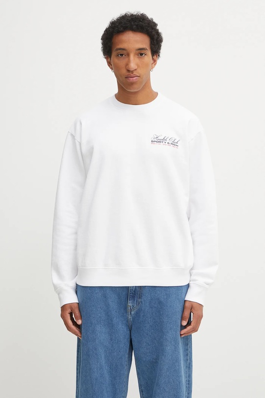 Bavlněná mikina Sporty & Rich Made In Usa ST071602015WH01 bílá