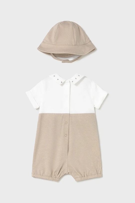 Mayoral Newborn rampers niemowlęcy 1605.1F.Newborn.PPYH beżowy SS25