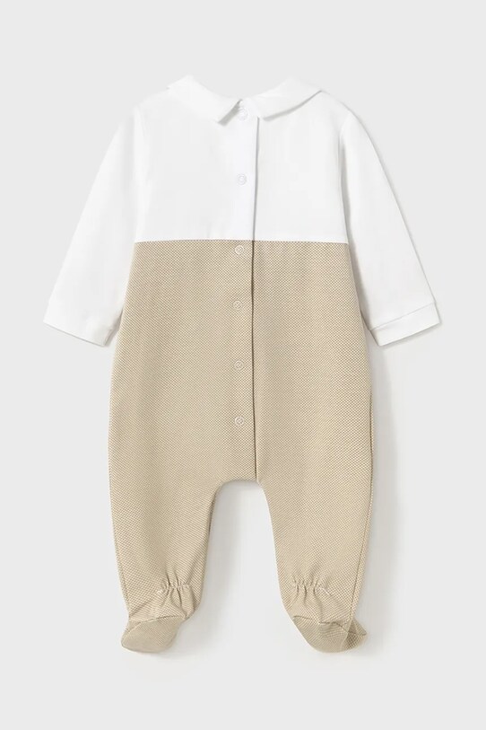 Mayoral Newborn śpioszki bawełniane niemowlęce 1704.1B.Newborn.PPYH beżowy SS25