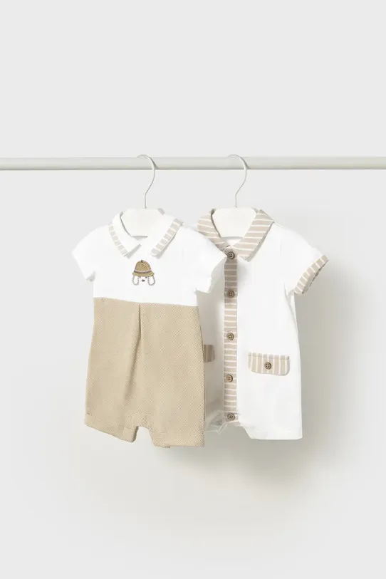 Βρεφικά φορμάκια Mayoral Newborn 2-pack Βρεφικό προϊόν μπεζ 1705.1B.Newborn.PPYH