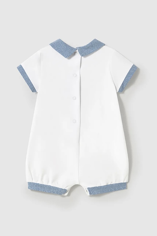 Mayoral Newborn rampers bawełniany niemowlęcy 1708.1F.Newborn.PPYH biały SS25