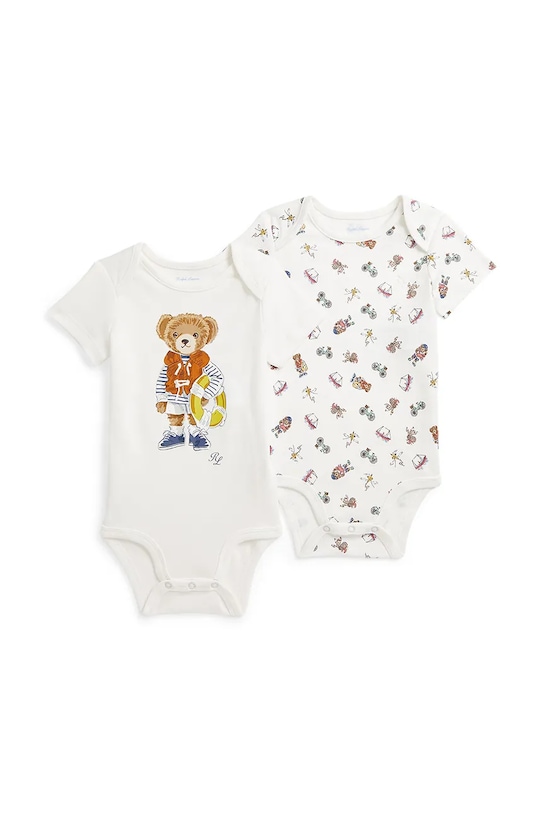 Дитяче бавовняне боді Polo Ralph Lauren 2-pack 2 шт бежевий 320965186001