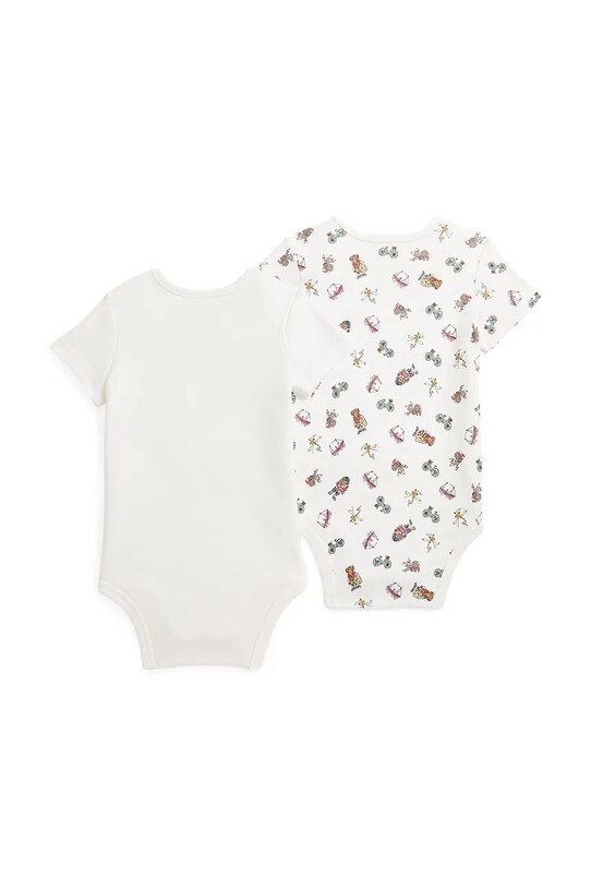 Polo Ralph Lauren body bawełniane niemowlęce 2-pack 320965186001 beżowy SS25