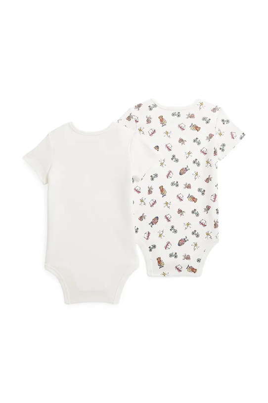 Дитяче бавовняне боді Polo Ralph Lauren 2-pack 320965186001 бежевий SS25