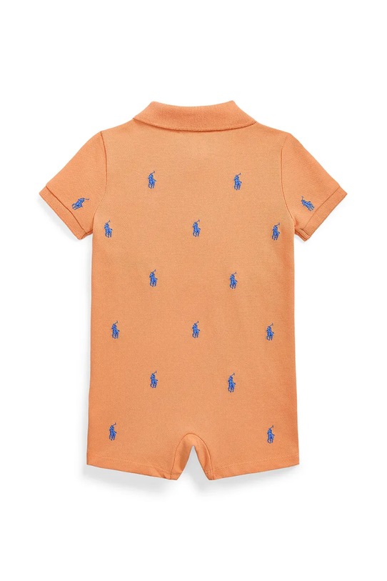 Polo Ralph Lauren rampers bawełniany niemowlęcy 320902521003 pomarańczowy SS25