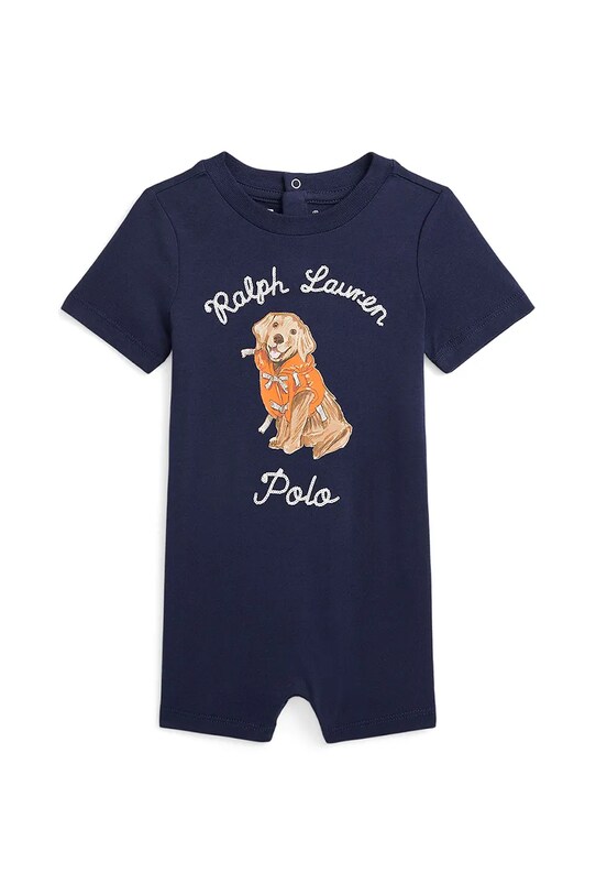 Polo Ralph Lauren rampers bawełniany niemowlęcy granatowy 320966267001