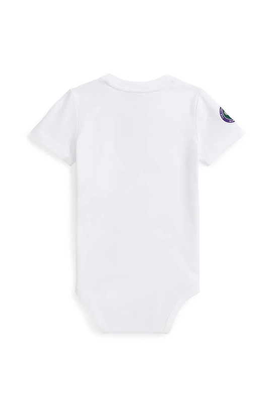 Дитяче бавовняне боді Polo Ralph Lauren Wimbledon Collection 320970408001 білий SS25
