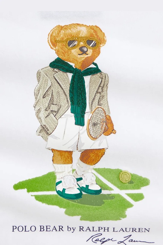 Хлопчик Дитяче бавовняне боді Polo Ralph Lauren Wimbledon Collection 320970408001 білий