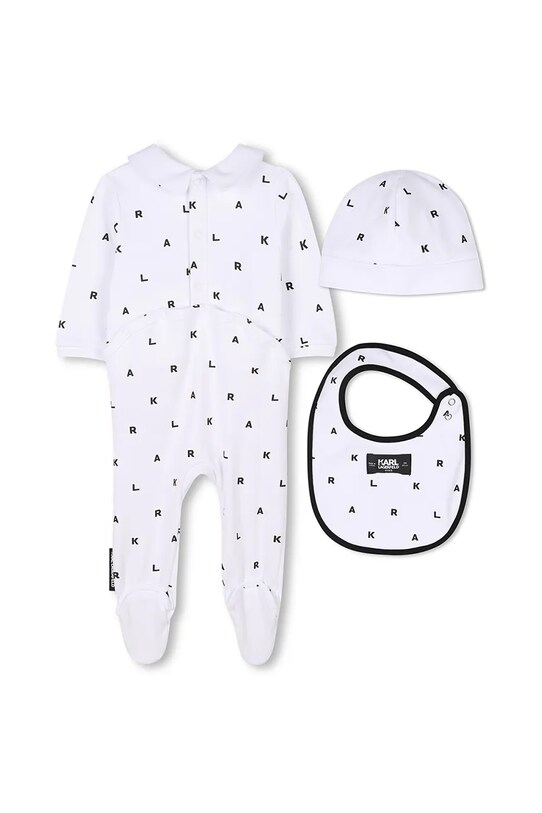 Karl Lagerfeld set de bumbac pentru bebeluși Z30511. alb SS25