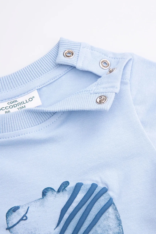 Chłopiec Coccodrillo body niemowlęce WC5112202SBN niebieski
