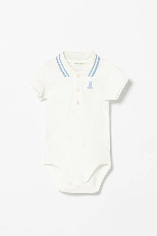 United Colors of Benetton body di cotone neonato/a bianco 3CDIAB00M.W.Seasonal