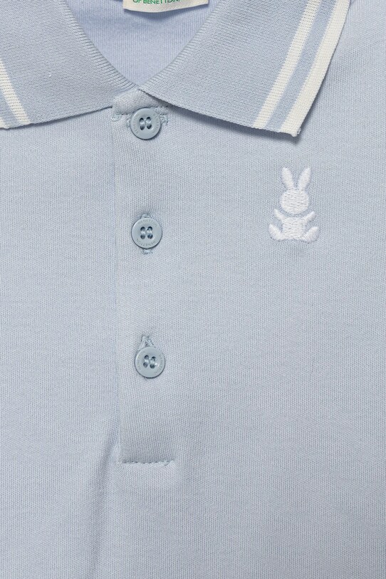 Băieți United Colors of Benetton body din bumbac pentru bebeluși 3CDIAB00M.W.Seasonal albastru