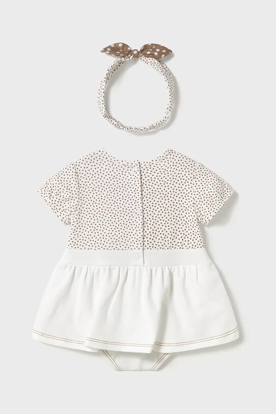 Бавовняний ромпер для немовлят Mayoral Newborn 1658.2G.Newborn.PPYH білий SS25