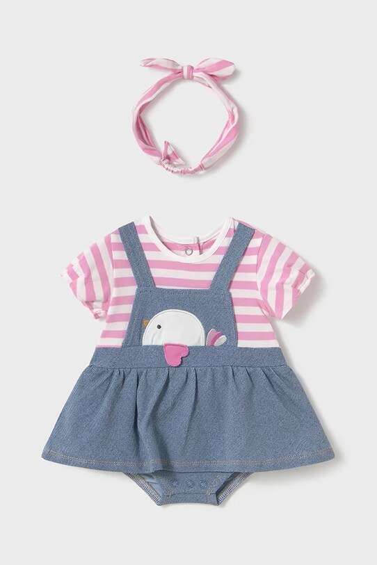 Dětské bavlněné dupačky Mayoral Newborn modrá 1658.2G.Newborn.PPYH