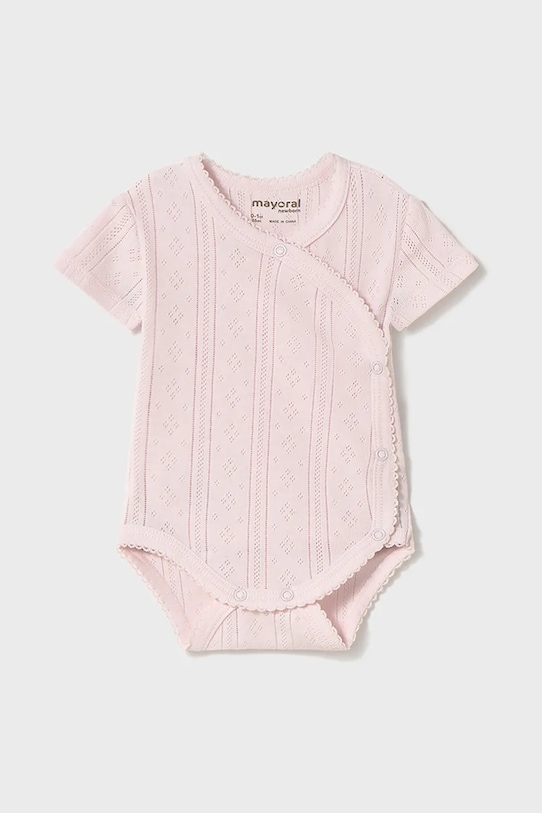Детское боди из хлопка Mayoral Newborn розовый 1746.2A.Newborn.PPYH