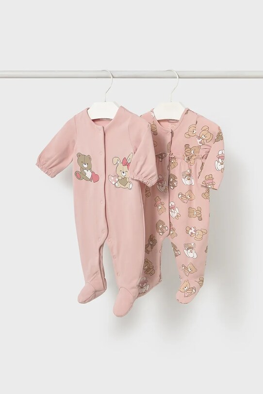 Дитячі повзунки Mayoral Newborn 2-pack Для немовлят рожевий 1750.2B.Newborn.PPYH