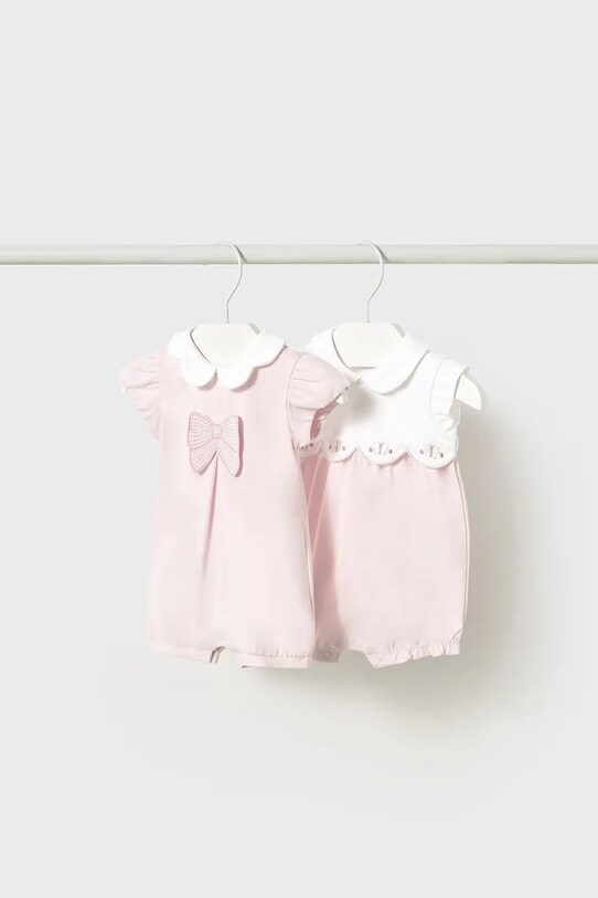 Хлопковый ромпер для младенцев Mayoral Newborn 2 шт 2 шт розовый 1752.2D.Newborn.PPYH