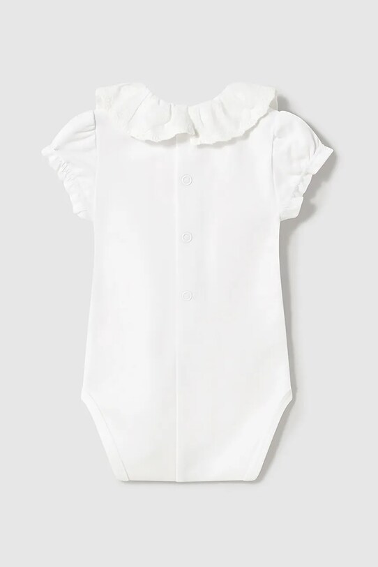 Mayoral Newborn body din bumbac pentru bebelusi 1757.2N.Newborn.PPYH alb SS25