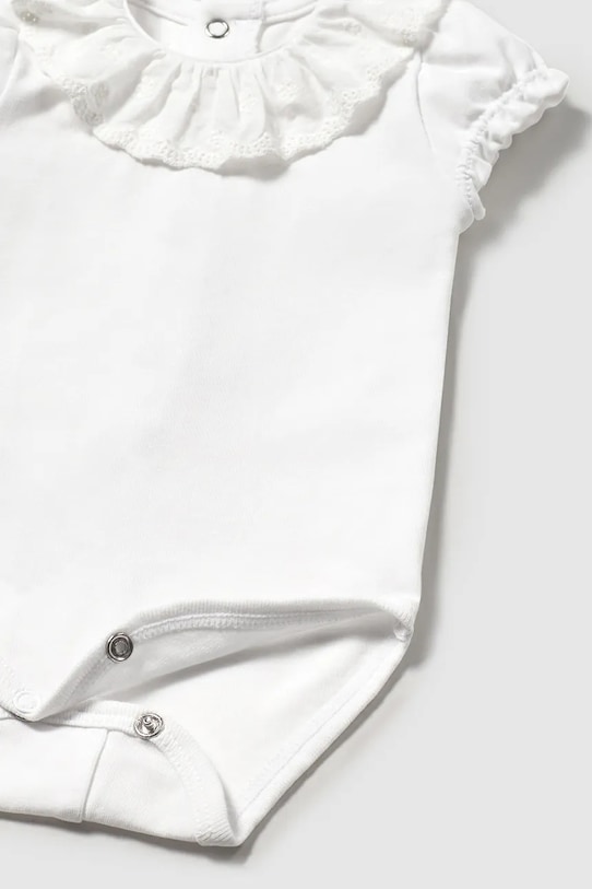 Fete Mayoral Newborn body din bumbac pentru bebelusi 1757.2N.Newborn.PPYH alb
